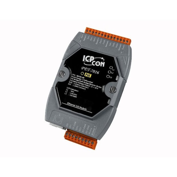 Icp Das 2-channel strain gauge, 2-channel digital input and 2-channel digital Output PoE PET-7016 - main